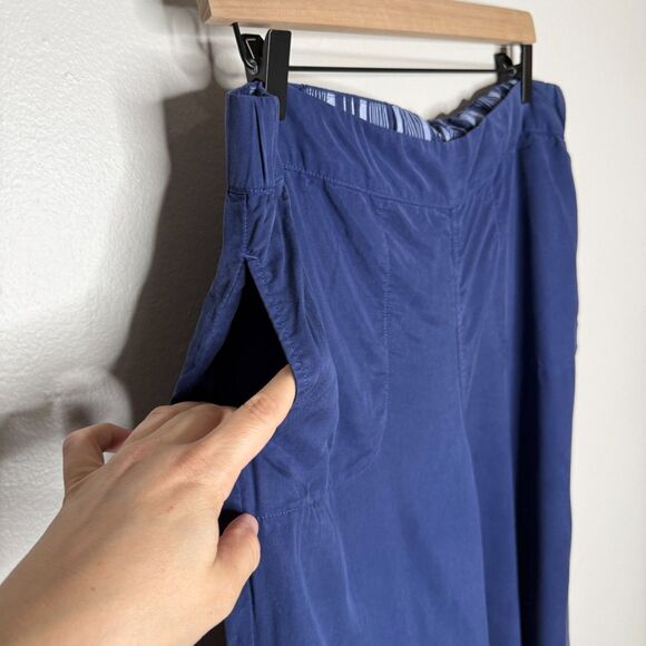 Fresh Produce Womens Capri Pants Large Blue Tencel Flowy Stretch Boho Resort - Picture 8 of 11